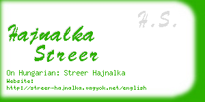 hajnalka streer business card